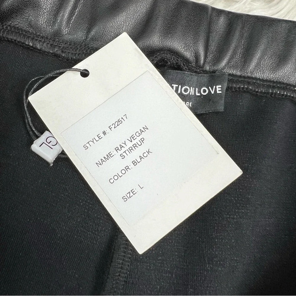 New Generation Love Ray Vegan Stirrup Legging Black NWT Casual Women’s Large - Picture 7 of 10